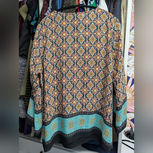 CB Established 1962 Women's Large Multi-colored Bohemian Pullover Tunic Top XL - Picture 2 of 4